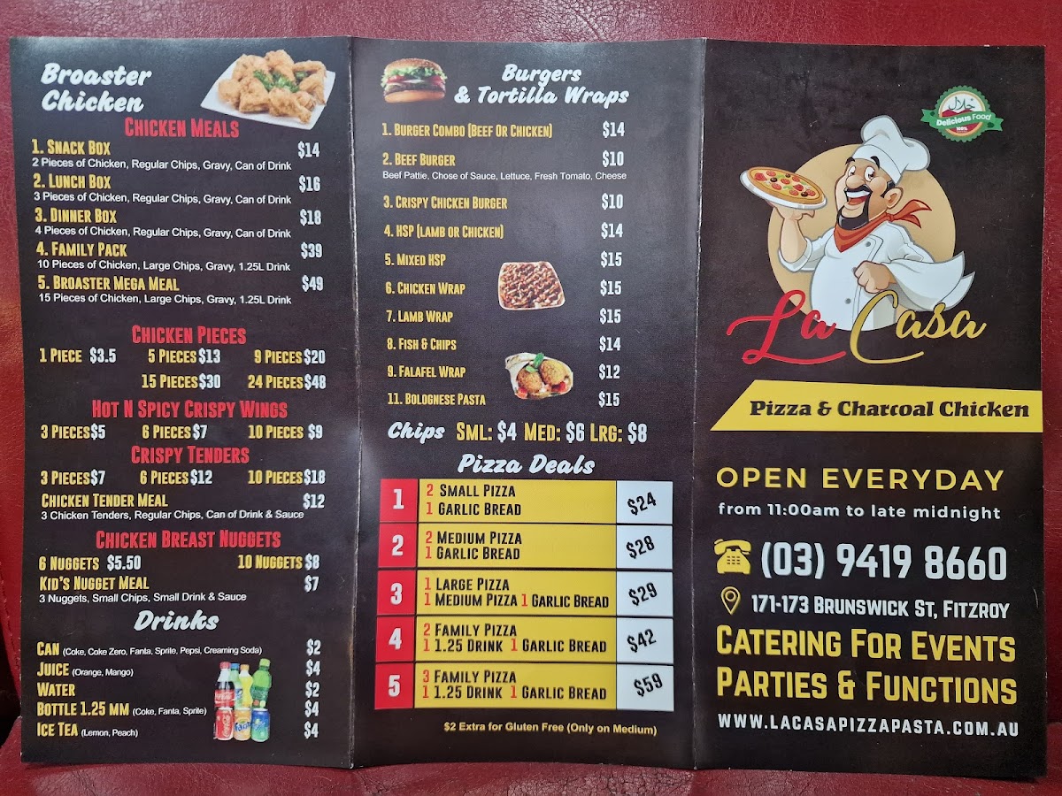 Menu La Casa Pizza & Broaster Chicken-2